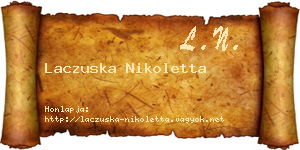 Laczuska Nikoletta névjegykártya